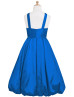 Royal Blue Taffeta Unique Junior Bridesmaid Dress